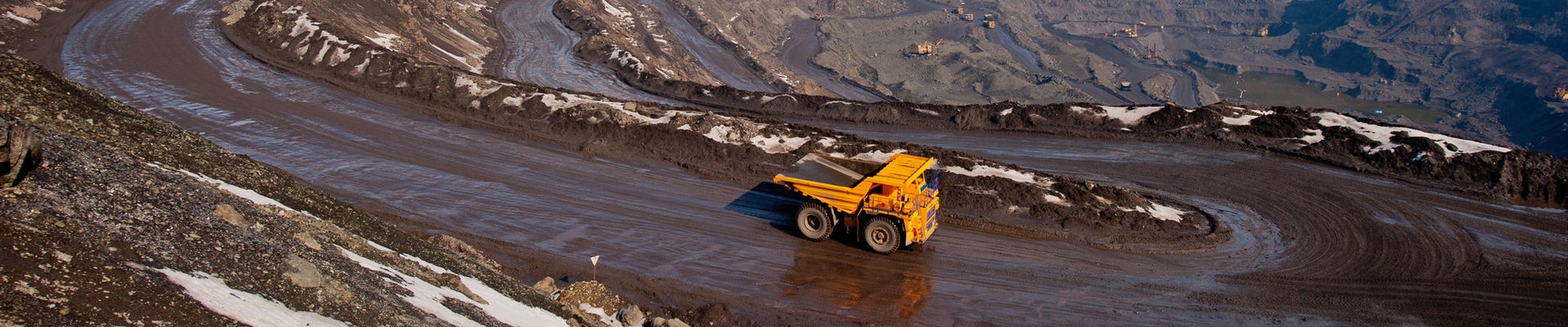 delivery by the motor transport of iron ore from a pit