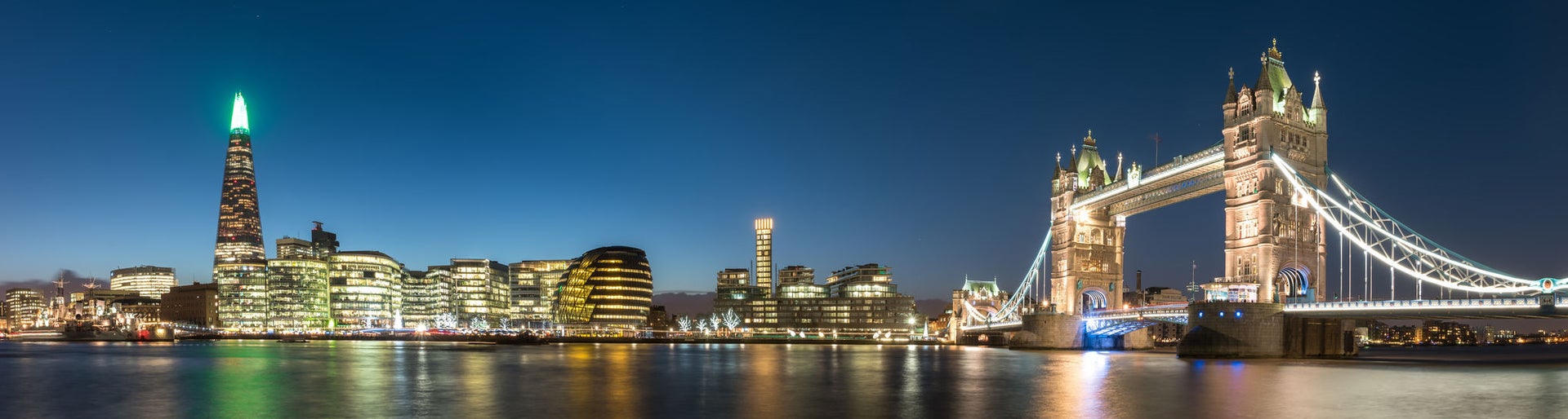 London Skyline Panorama at Twilight