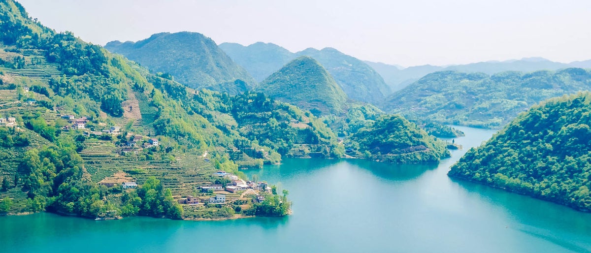 Landscape of Qingjiang Gallery,located in Yichang,Hubei,China