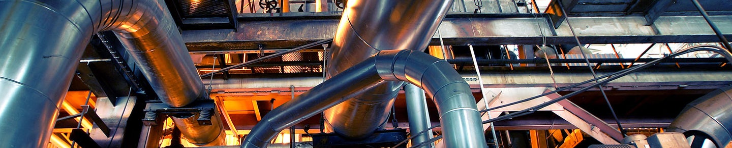 Industrial zone, Steel pipelines and equipment