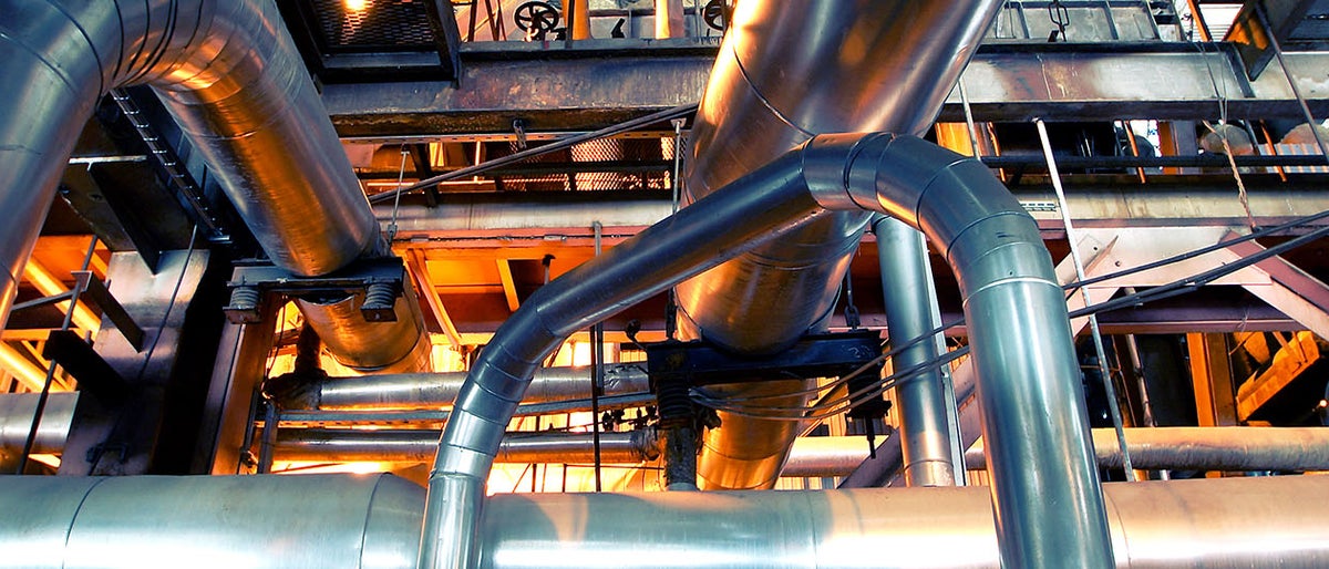 Industrial zone, Steel pipelines and equipment