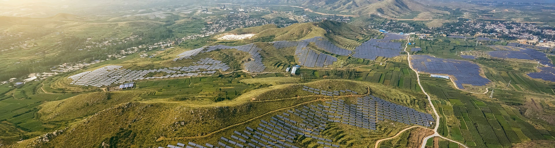 Solar photovoltaic base for aerial photography of mountains