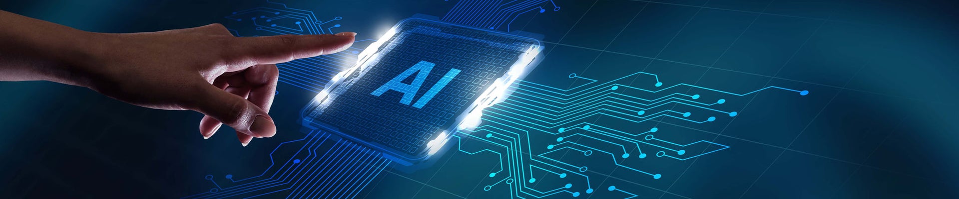 AI Learning and Artificial Intelligence Concept. Business, modern technology, internet and networking concept.                                