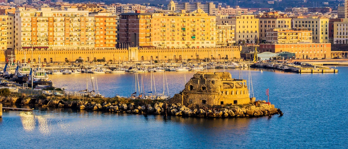Die Hafenstadt Civitavecchia,  in der Metropolitanstadt Rom in der Region Latium, Italien, Europa