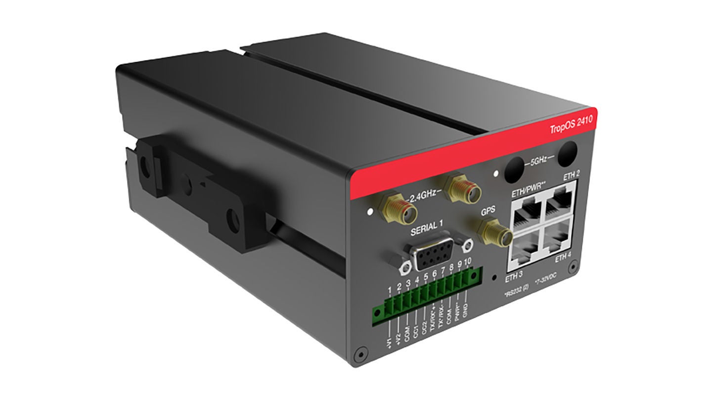 Product image for: TropOS 2410 Single-radio  DIN Rail Broadband Wireless Router