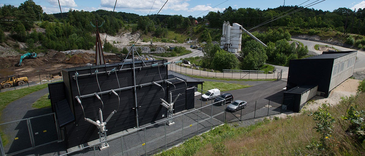 Grimstad Vest Transformatorstasjon Agder Energi. Landvik, 2. juli 2013. Foto: Peter Tubaas - ABB