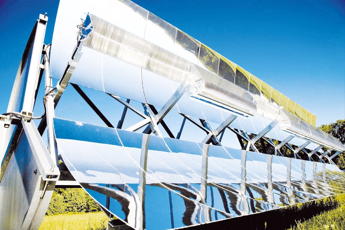 Solar thermal CSP parabolic through