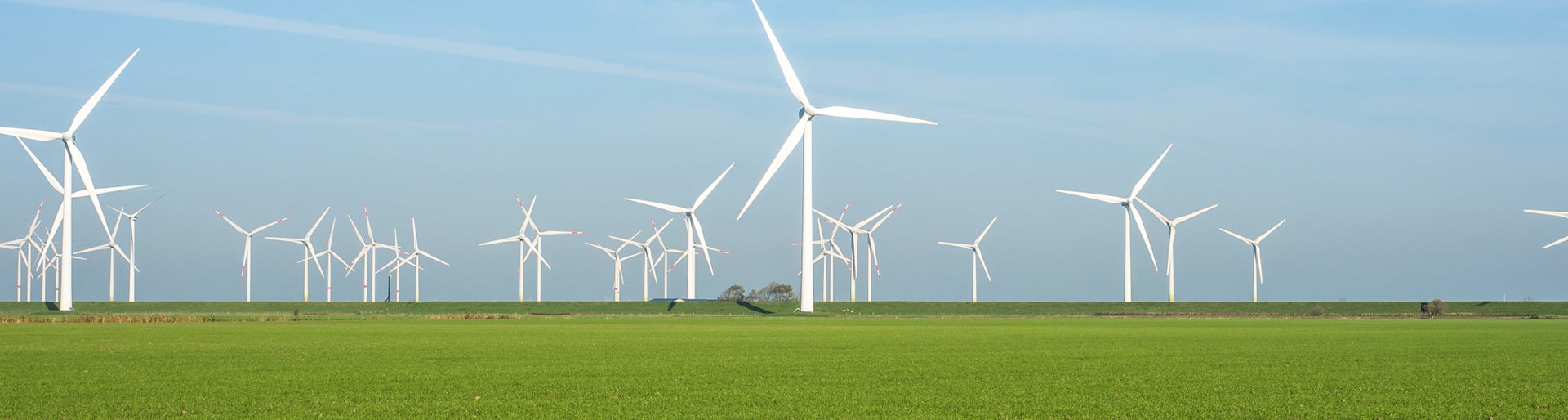 Onshore windmill power plant in northern Germany
