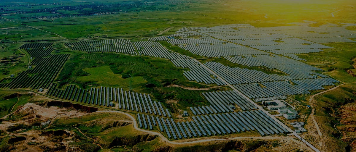 Aerial photography of solar photovoltaic outdoors