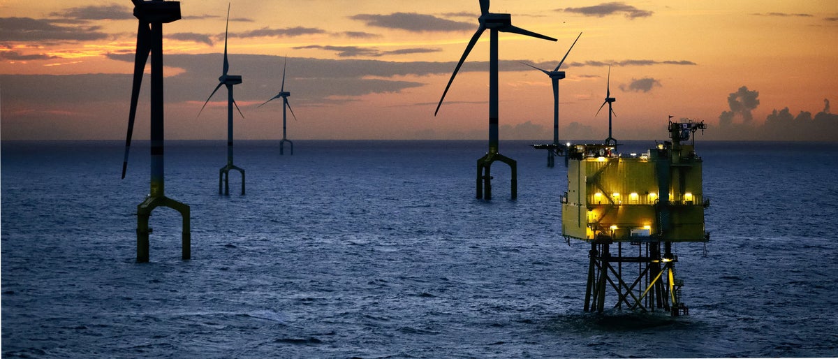 The first ever HVDC grid connection from an offshore wind farm, BorWin1 converter station in the North Sea