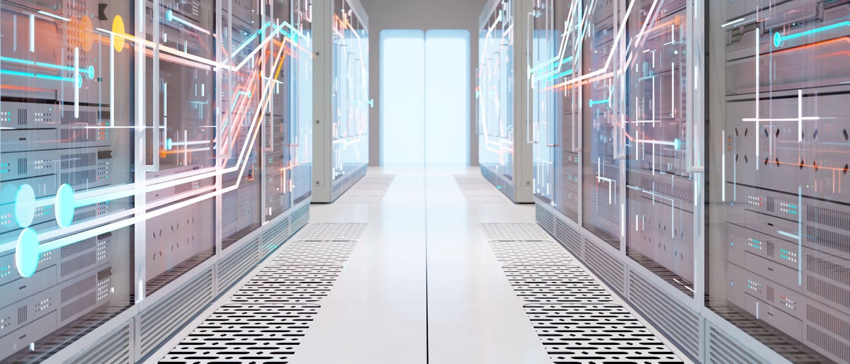 Data center 3D render