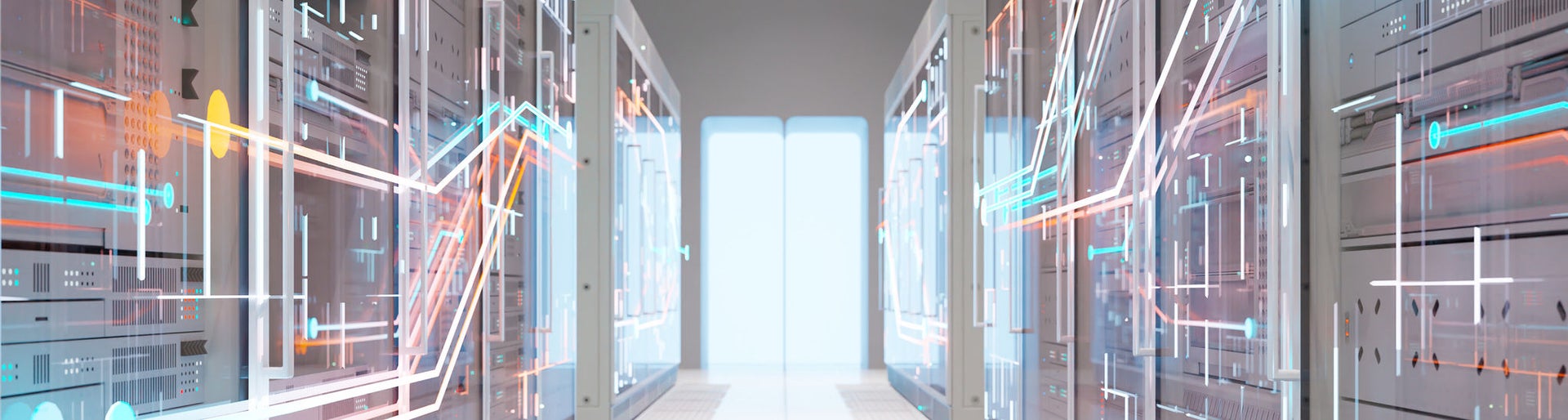 Data center 3D render