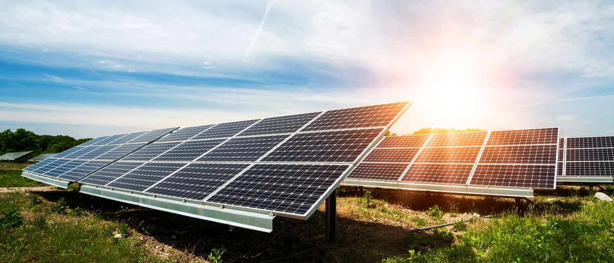 Solar panel, photovoltaic, alternative electricity source - concept of sustainable resources