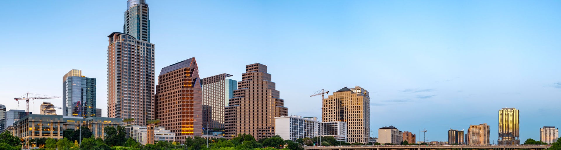 Austin skyline in the evening hour