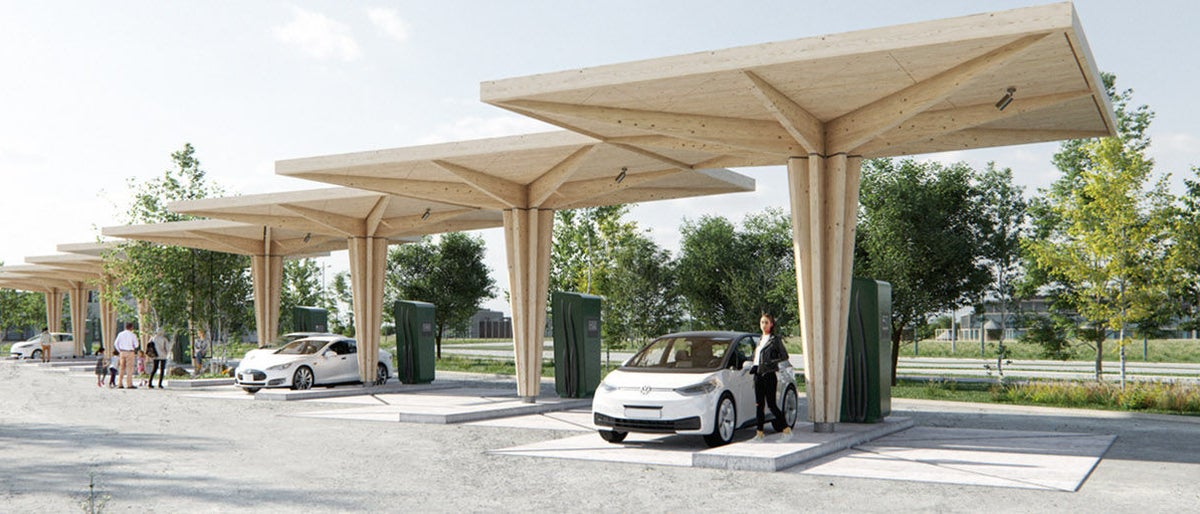 Ground-breaking EV fast-charging station