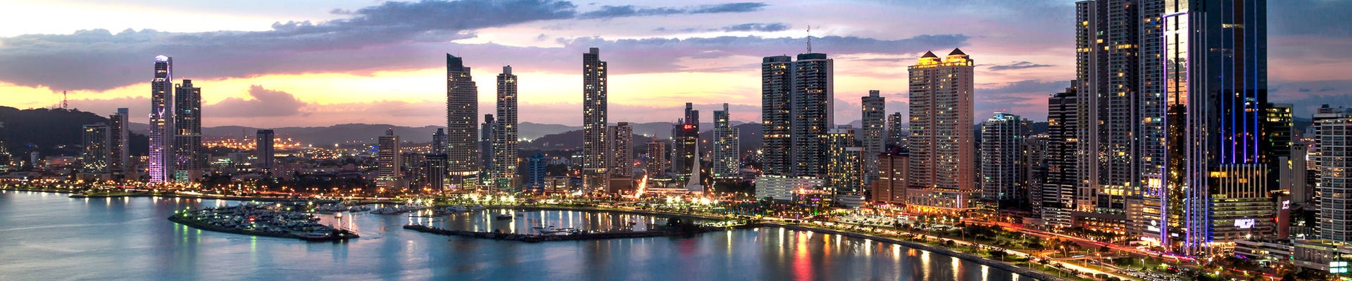 Beautiful view of Panama City - Cinta Costera.