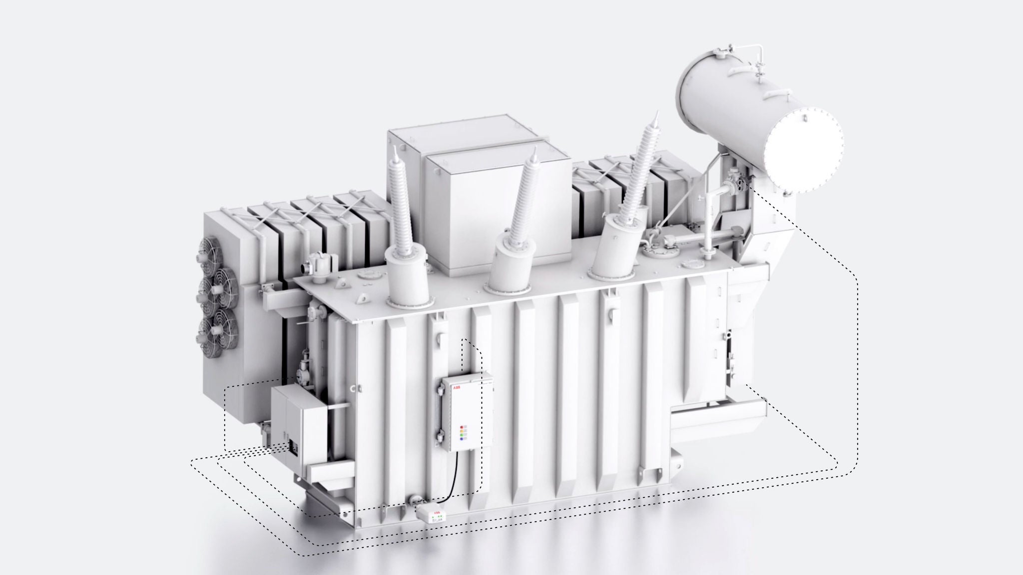 Power transformer コンパクト変圧器 シルバー/グレー 電力用変圧器 | 日立エナジー